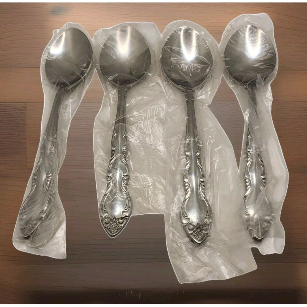 Oxford Hall Stainless Flatware 4 Teaspoons Korea.